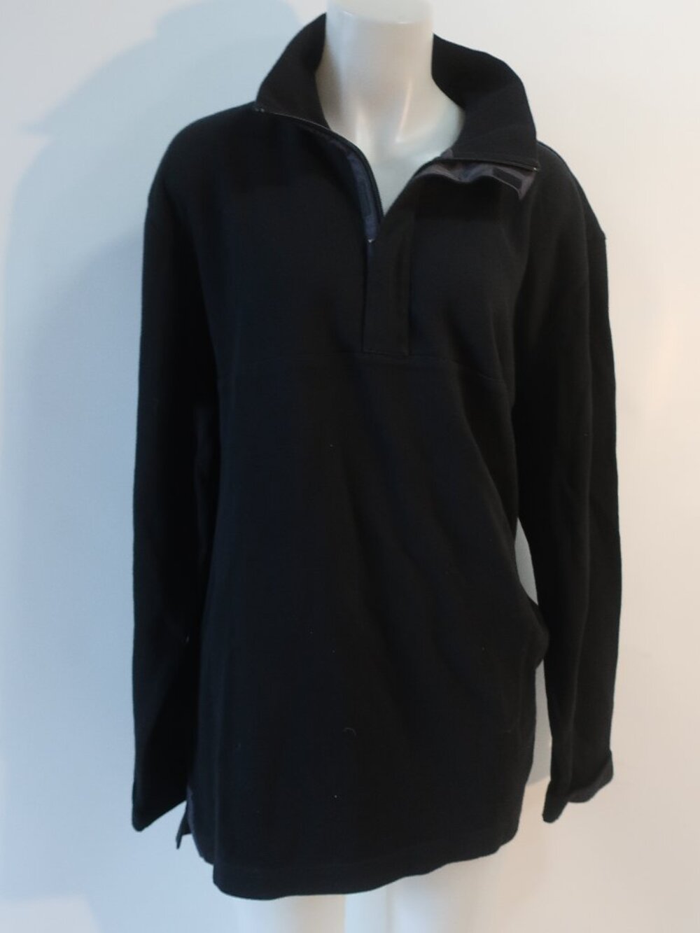 NWOT Mens Boss Hugo Boss Golf Black (Item-28) 1/4 Zip Cotton Pullover Shirt 2XL